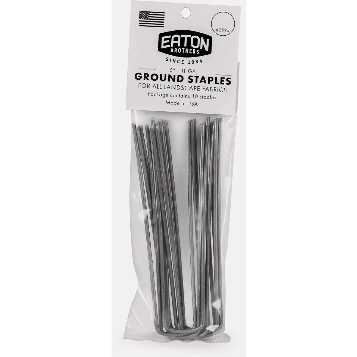 Eaton Brothers 1 In. x 6 In. 11 Ga. Ground Staples (10-Pack)-