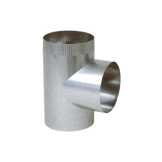Imperial HVAC 6 In. x 6 In. x 6 In. Galvanized Duct Pipe Straight Tee