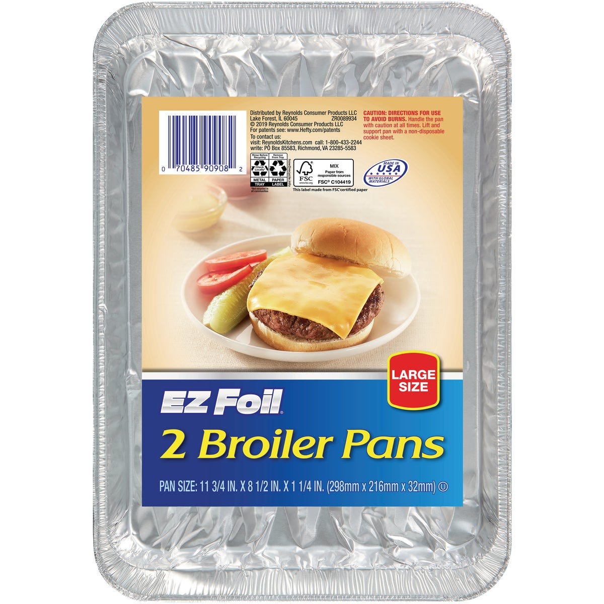 EZ Foil 11-3/4 In. x 8-1/2 In. x 1-1/4 In. Broiler Pan (2-Pack) - photo 2 EZ Foil 11-3/4 In. x 8-1/2 In. x 1-1/4 In. Broiler Pan (2-Pack) - photo 2