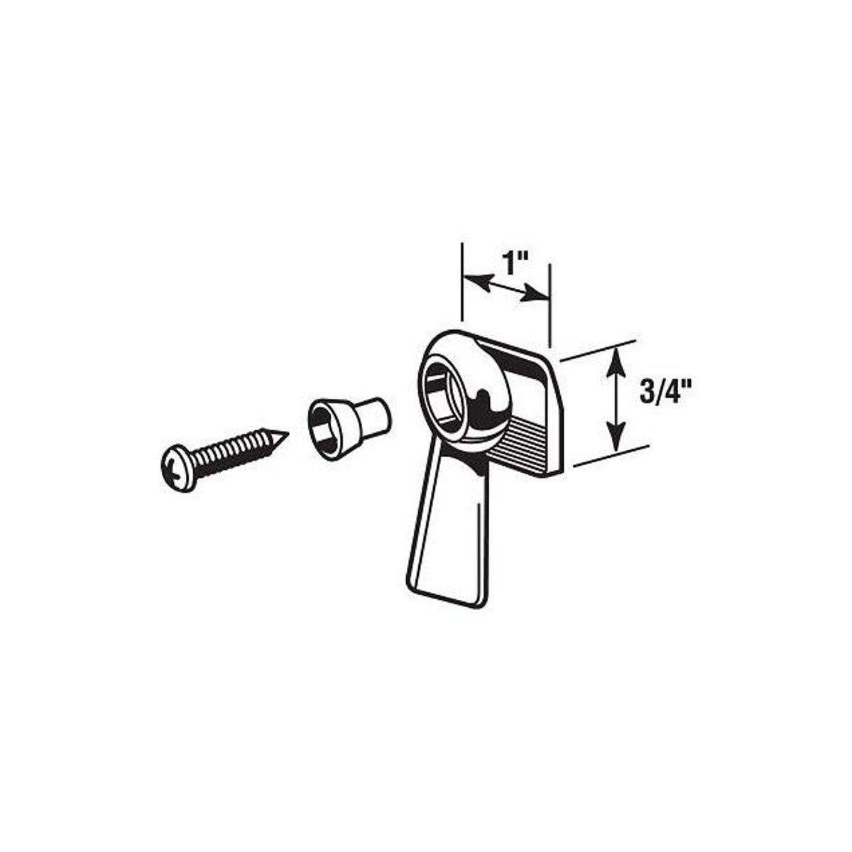 Prime-Line Chrome Left Hand Sliding Window Sash Lock - photo 2