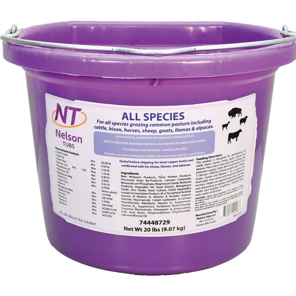 Nelson Tubs All Species 20 Lb. Feed Supplement