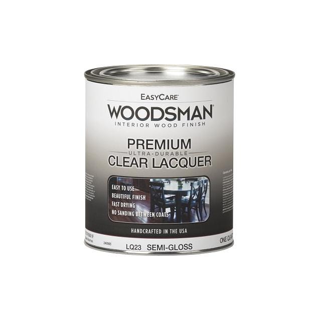 EasyCare Woodsman 1 Qt. Clear Semi-Gloss Lacquer Protective Finish For Wood & Metal