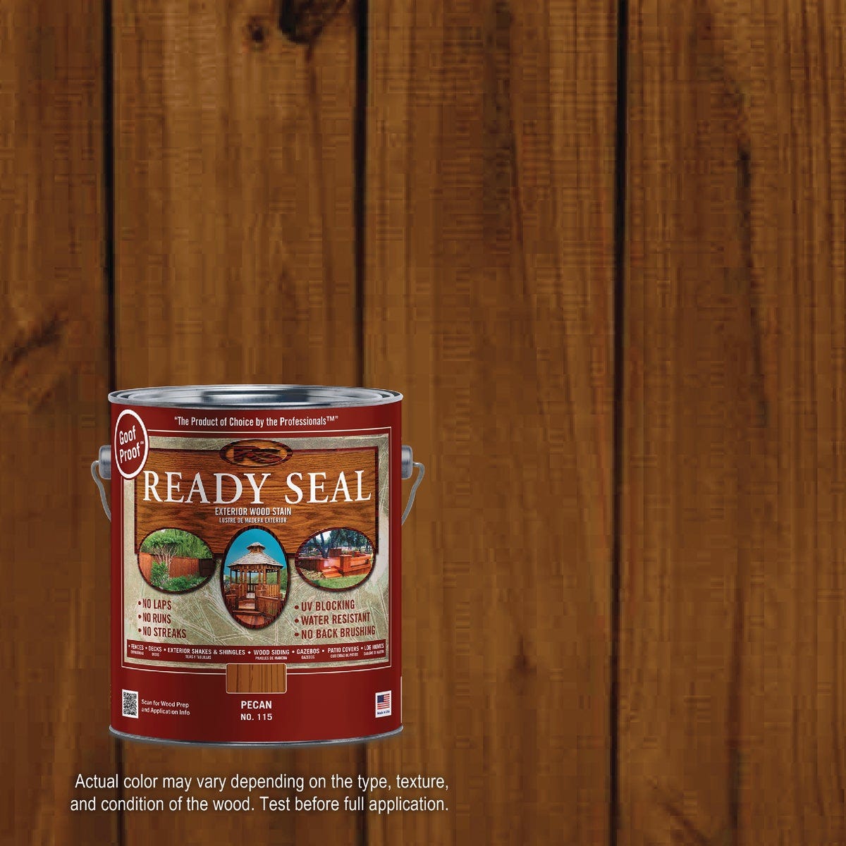 Ready Seal 115 Exterior Wood Stain and Sealer, Pecan, 1 Gal. Ready Seal 115 Exterior Wood Stain and Sealer, Pecan, 1 Gal.