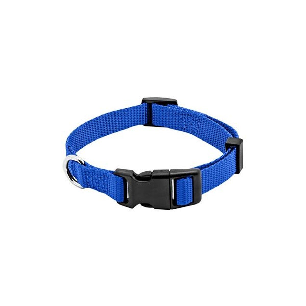5/8 In. x 10 In. to 16 In. Adjustable Blue Nylon Dog Collar
