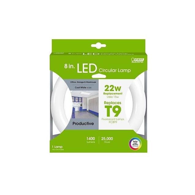 Feit Electric LED Circular Lamp, Cool White, 8.25 In., 15W