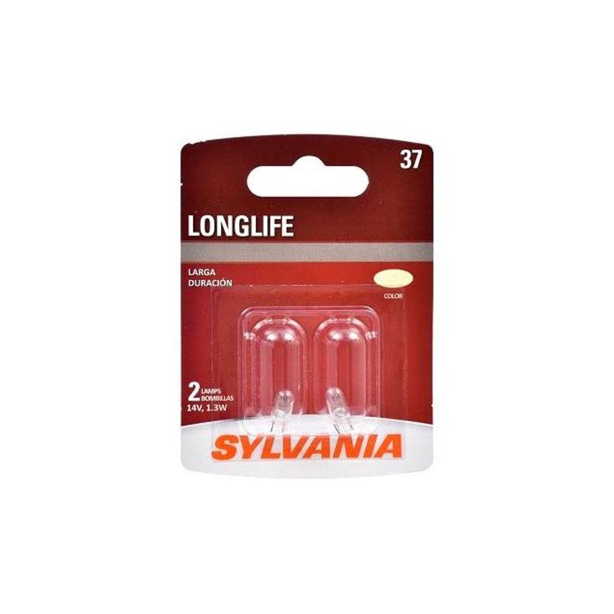 Sylvania 37LL BP2 Long Life Miniature Clear Bulb (2-Pack)