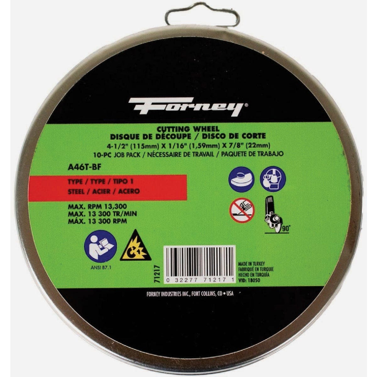 Forney 4-1/2 In. Metal Cut-Off Wheel (10-Pack)