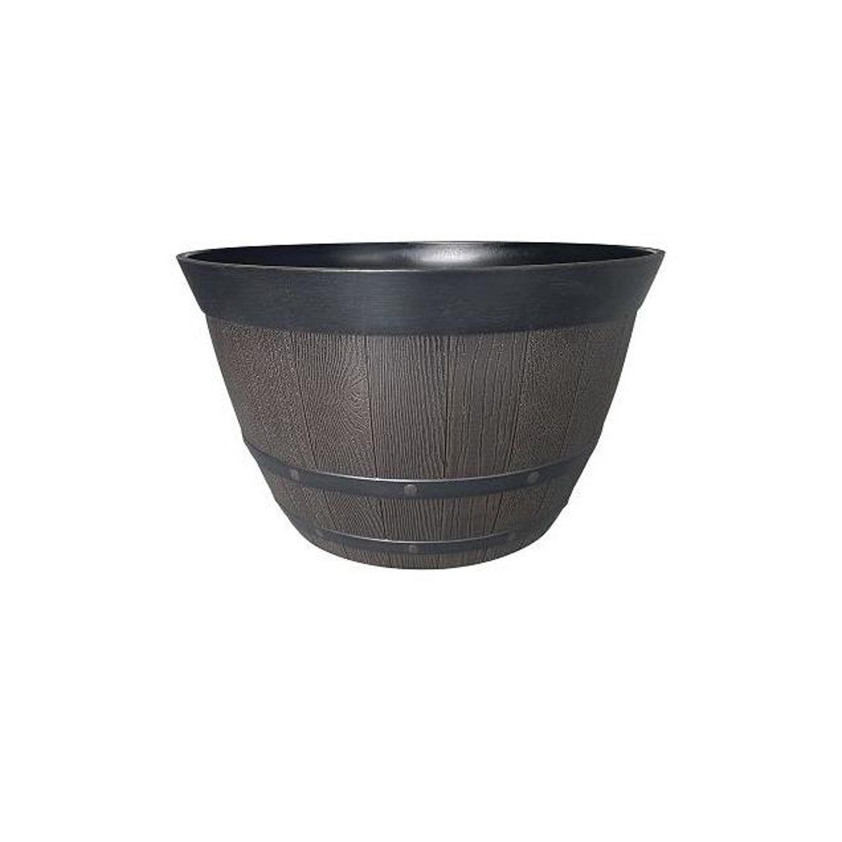 Southern Patio 22 In. Plastic Pinot Barrel Planter