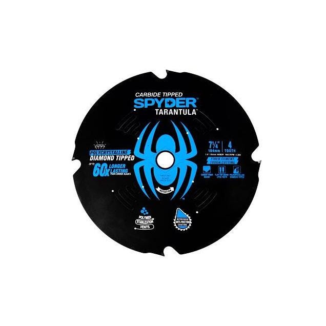 Spyder Tarantula 7-1/4 In. 4-Tooth Fiber Cement Board Circular Saw Blade
