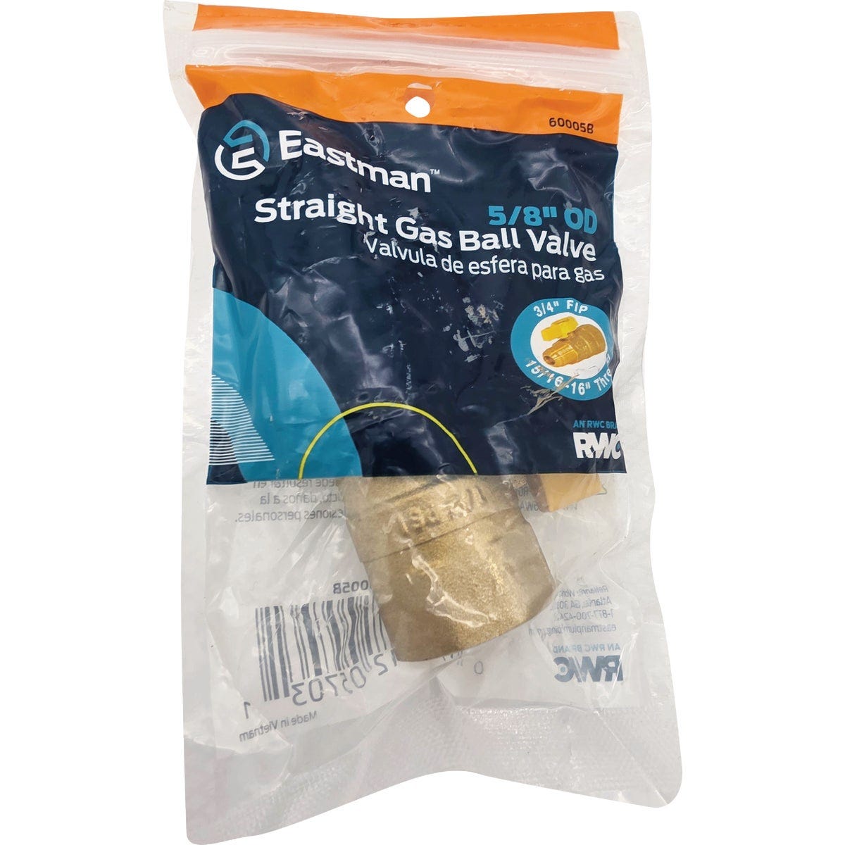 Eastman 5/8 In. OD Male Flare x 3/4 In. FIP Gas Valve