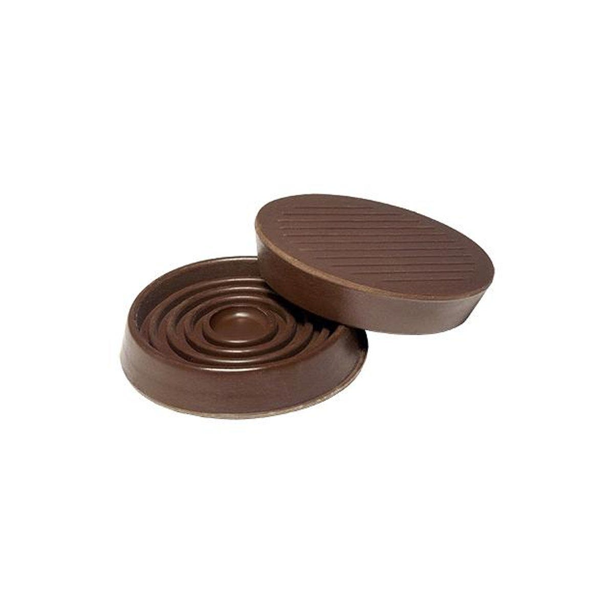 TruGuard 1-3/4 In. ID Brown Rubber Round Furniture Cups (4-Pack)