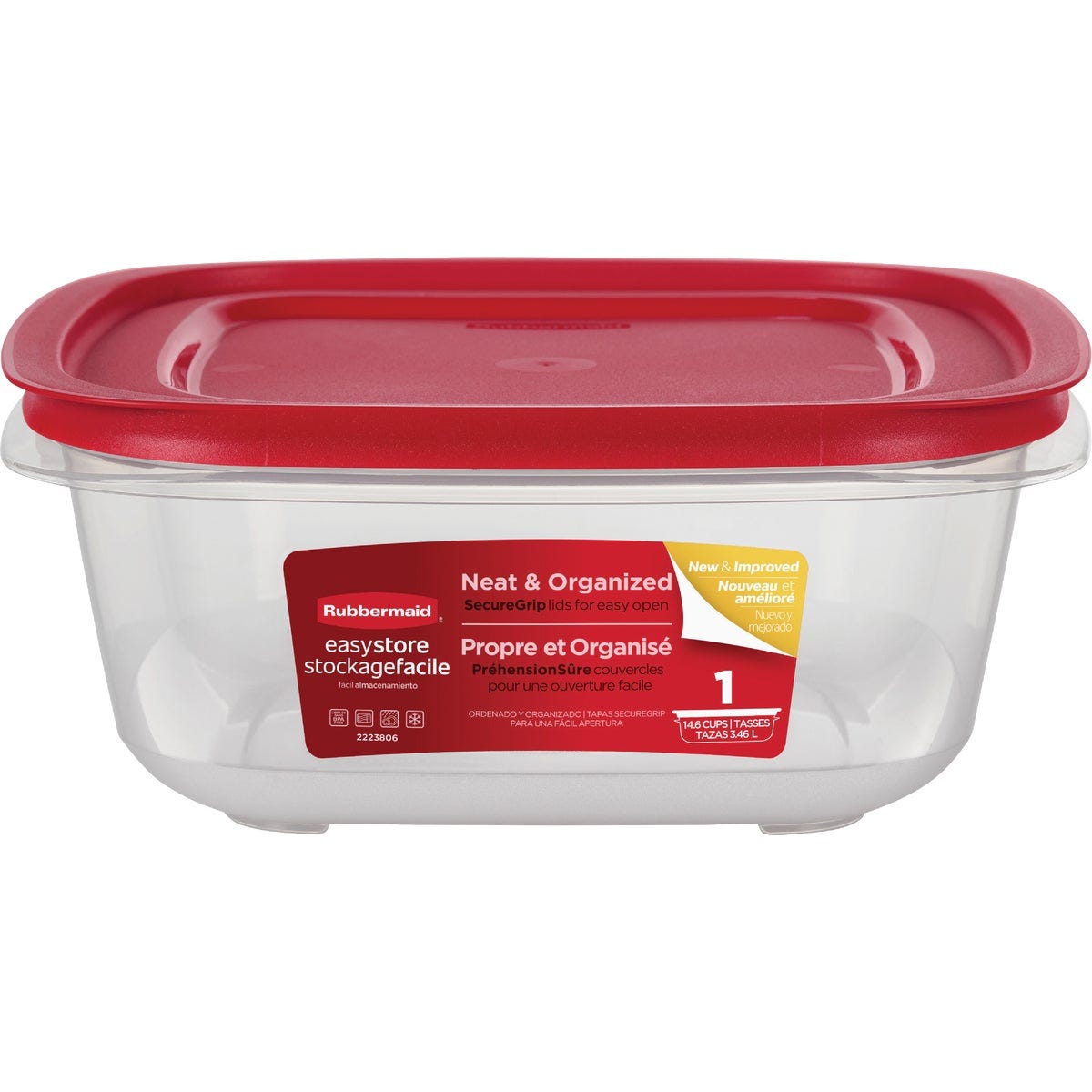 Rubbermaid EasyStore 14.66 C. Clear Square Food Storage Container with Lid - photo 2