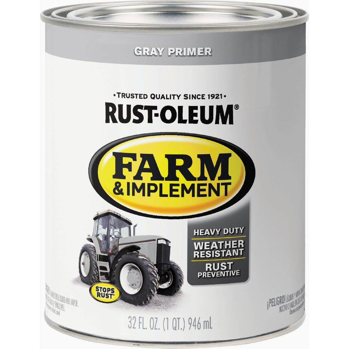 Rust-Oleum Farm & Implement Paint, Flat Gray Primer, Qt. - photo 4