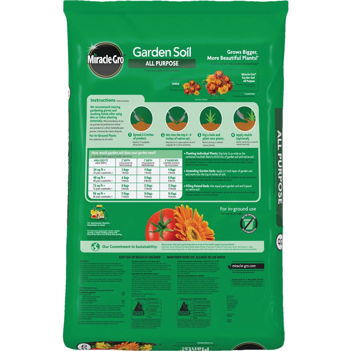 Miracle-Gro 1.5 Cu. Ft. All Purpose Garden Soil for In-Ground Use - photo 2 Miracle-Gro 1.5 Cu. Ft. All Purpose Garden Soil for In-Ground Use - photo 2
