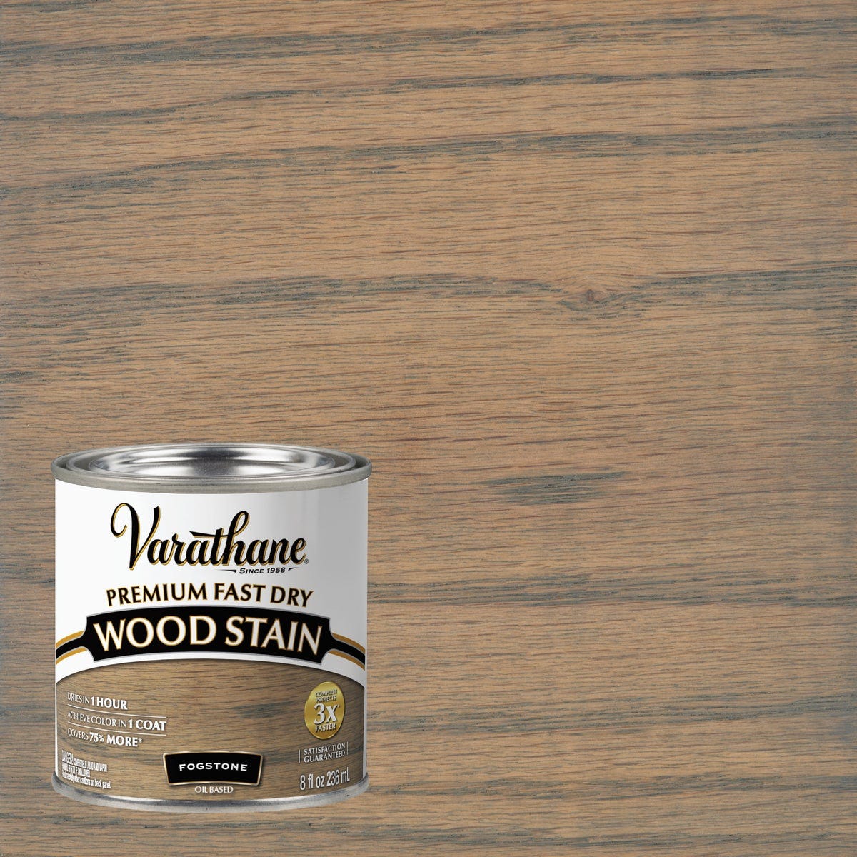 Varathane Fogstone Premium Fast Dry Interior Wood Stain, 1/2 Pt. - photo 2