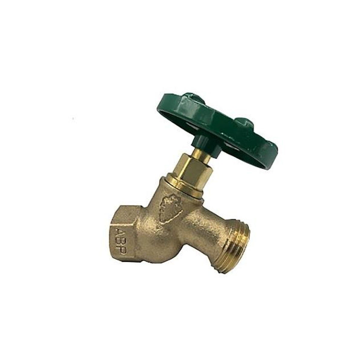 Arrowhead Brass 1/2 In. FIP x 3/4 In. Hose Thread Quick Turn Hose Bibb, Lead-Free Arrowhead Brass 1/2 In. FIP x 3/4 In. Hose Thread Quick Turn Hose Bibb, Lead-Free