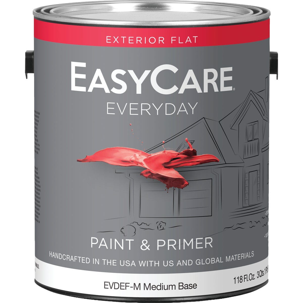 EasyCare Everyday Flat Exterior Paint, Medium Base, 5 Gal. - photo 2