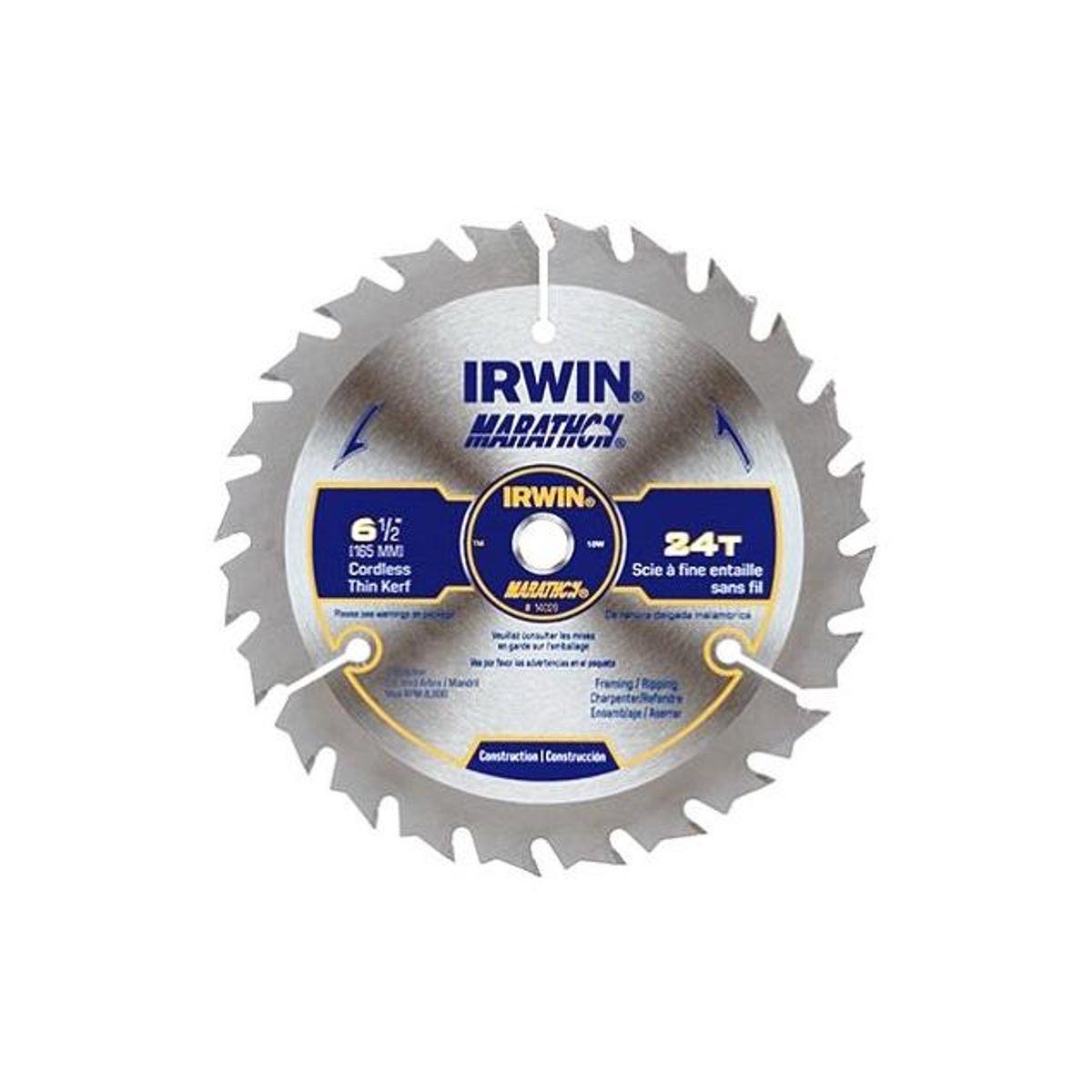 Irwin Marathon 6-1/2 In. 24-Tooth Carbide Circular Saw Blade