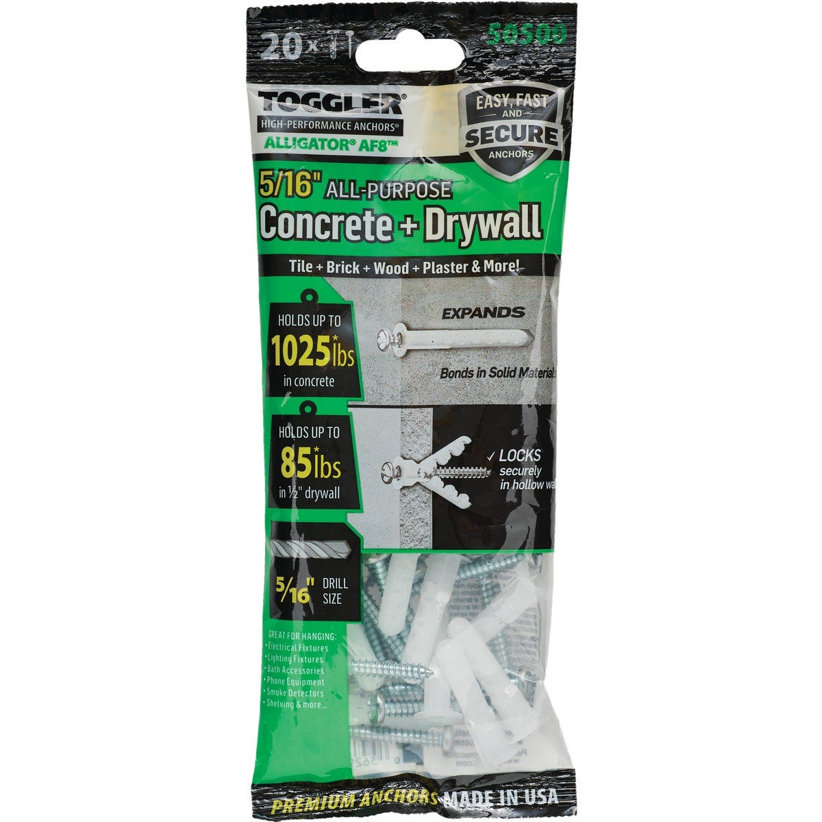 Toggler Alligator #12 x 1-3/4 In. Concrete & Drywall Anchors (20-Count) - photo 2 Toggler Alligator #12 x 1-3/4 In. Concrete & Drywall Anchors (20-Count) - photo 2