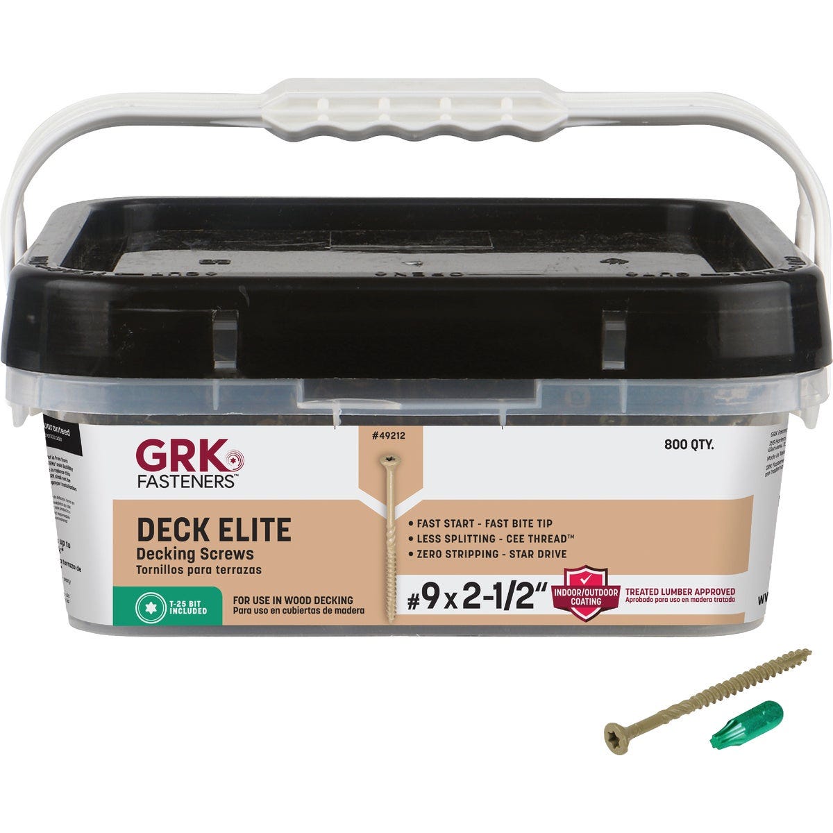 GRK Deck Elite #9 x 2-1/2 In. Star Drive Bugle-Head Deck Screw (800-Count)