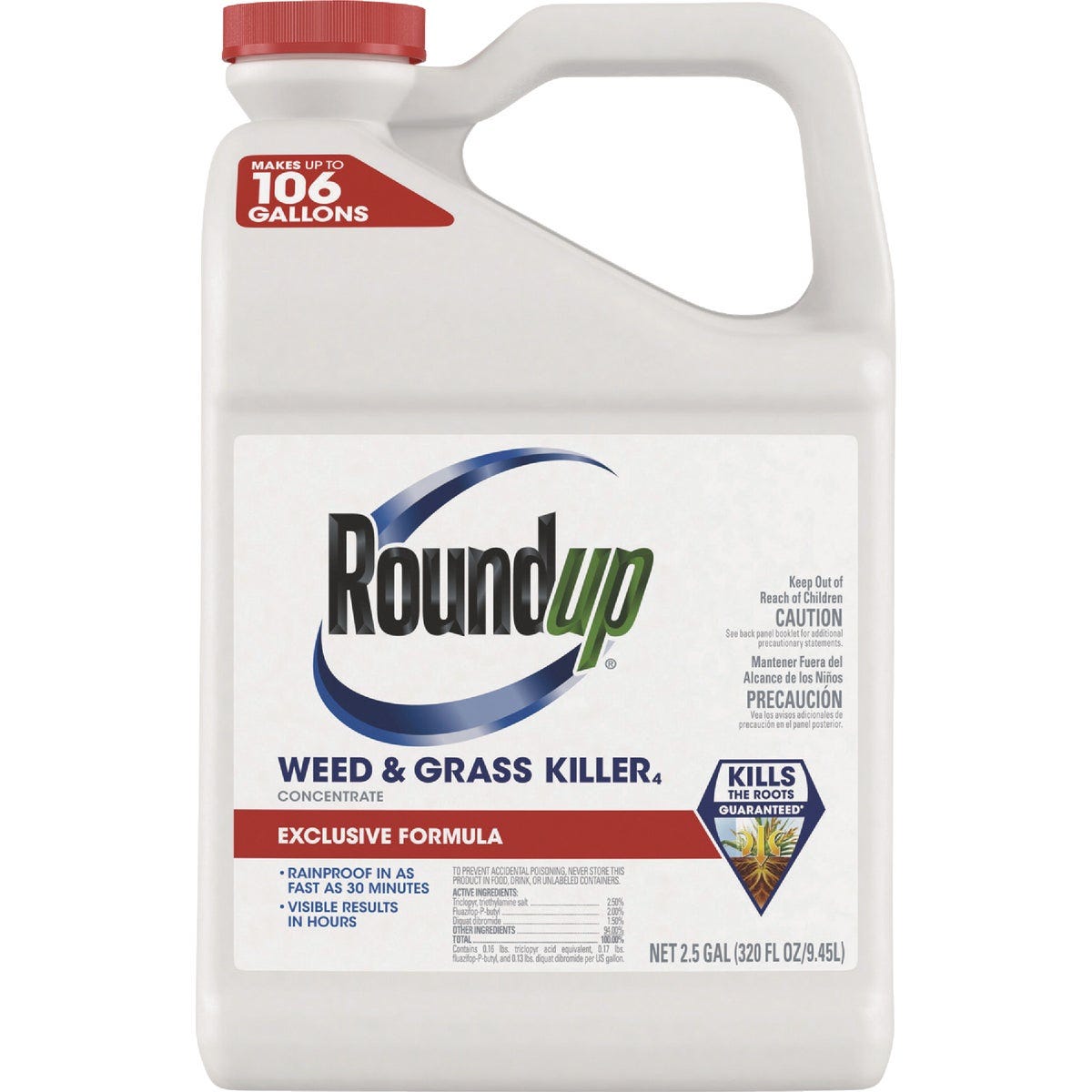 Roundup 2.5 Gal. Concentrate Weed & Grass Killer4 Roundup 2.5 Gal. Concentrate Weed & Grass Killer4