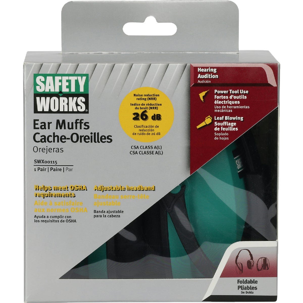 Safety Works 20 dB NRR Foldable Earmuffs - photo 2