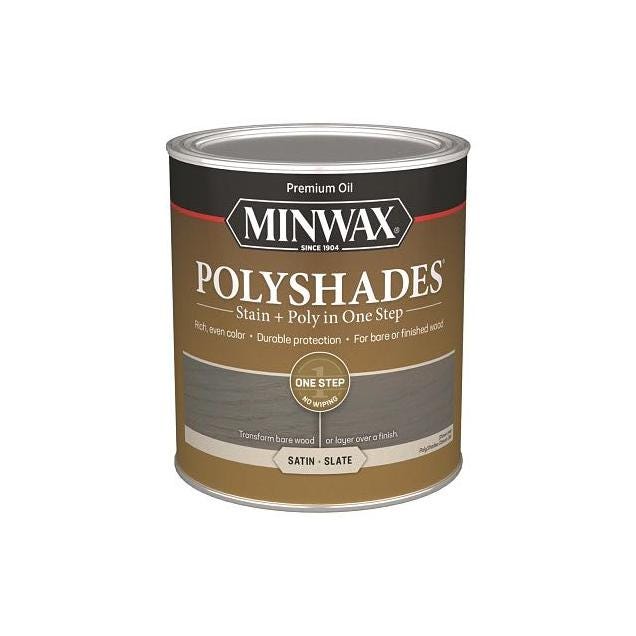 Minwax 1 Qt. Satin Slate Polyshades Stain & Poly Finish