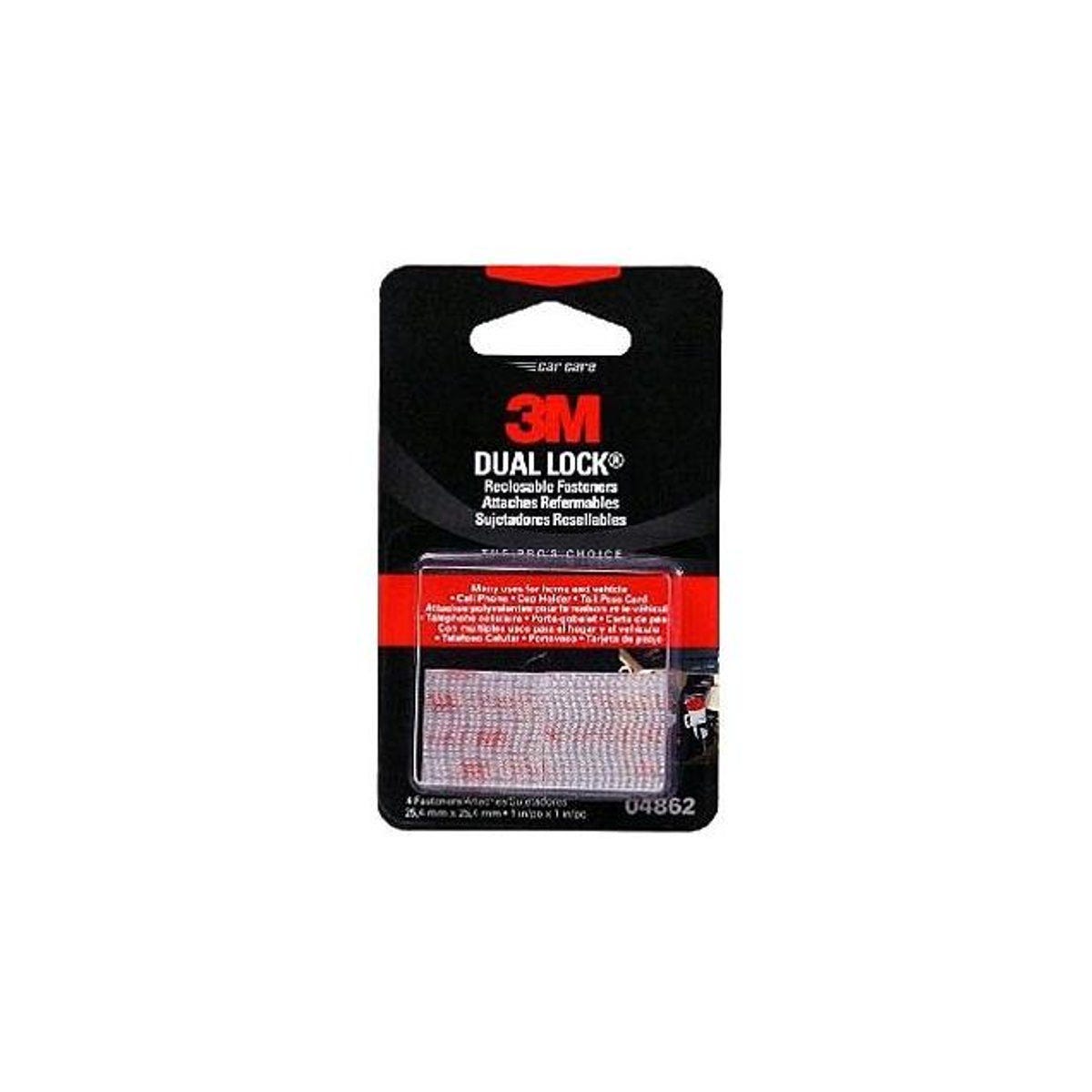 3M 1 x 1 In. Clear Dual Lock Reclosable Fasteners