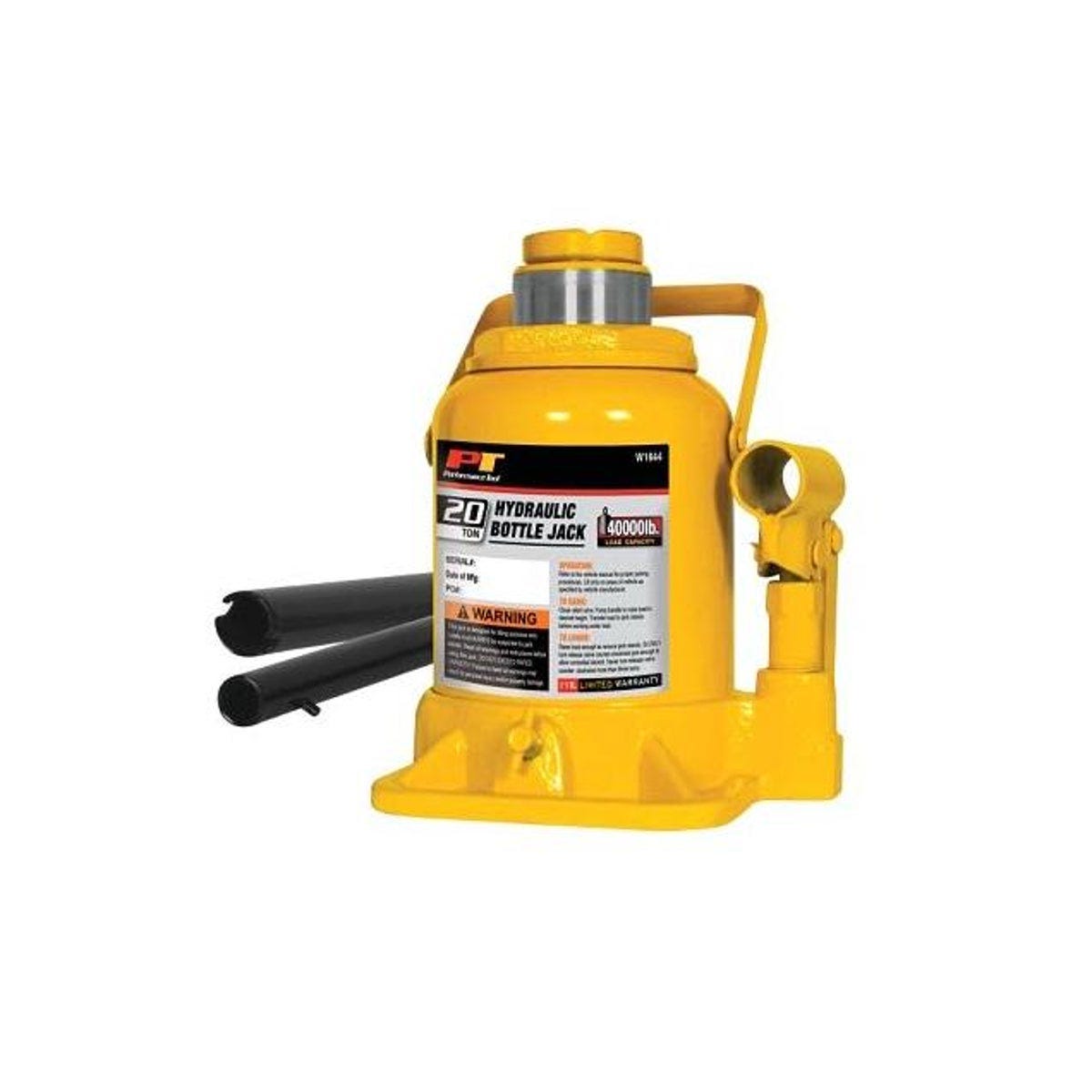 Performance Tool 20-Ton Shorty Hydraulic Bottle Jack