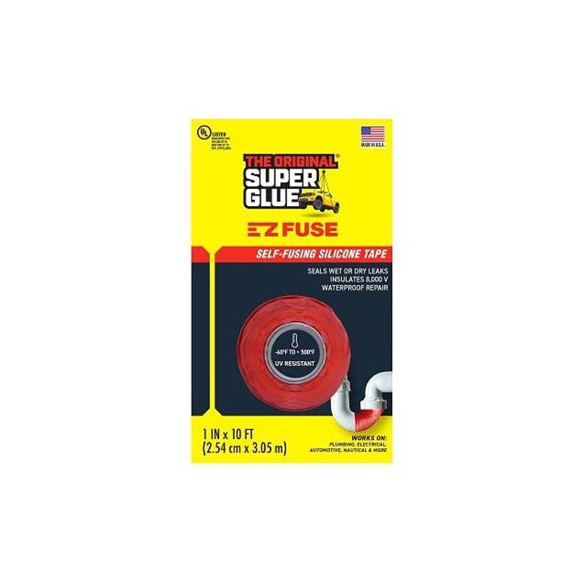 The Original Super Glue Corporation 1 In. x 10 Ft. Red Super Glue E-Z Fuse Silicone Tape