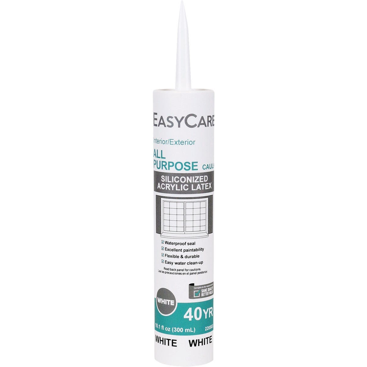 EasyCare 10.1 Oz. White Siliconized Acrylic Latex Caulk EasyCare 10.1 Oz. White Siliconized Acrylic Latex Caulk
