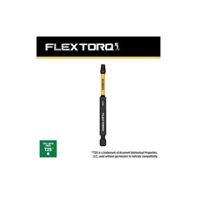 DeWalt FlexTorq 3-1/2 In. T25 Torx Impact Screwdriver Bit
