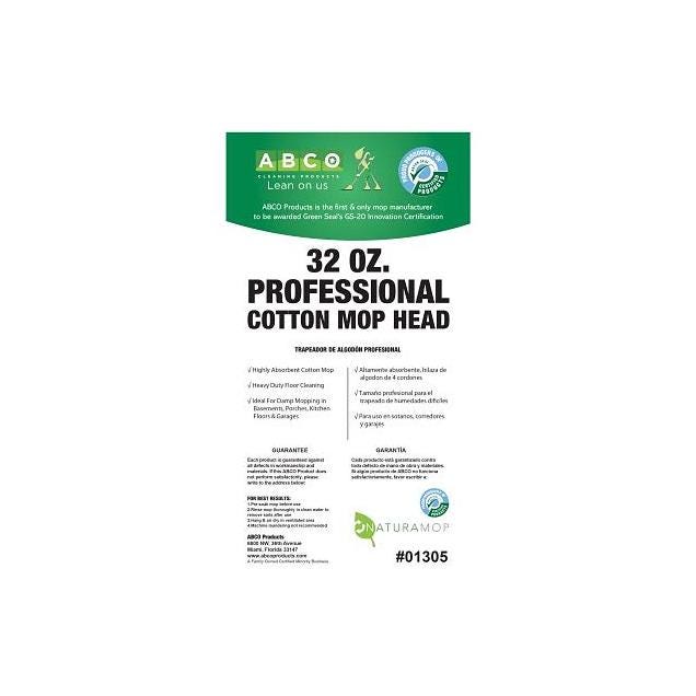 ABCO Products 32 Oz. 4 Ply Natural Yarn Cotton Cut End Mop Head - photo 2 ABCO Products 32 Oz. 4 Ply Natural Yarn Cotton Cut End Mop Head - photo 2