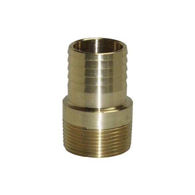 Water Source 1 In. Yellow Brass Male Adapter with Barbed End