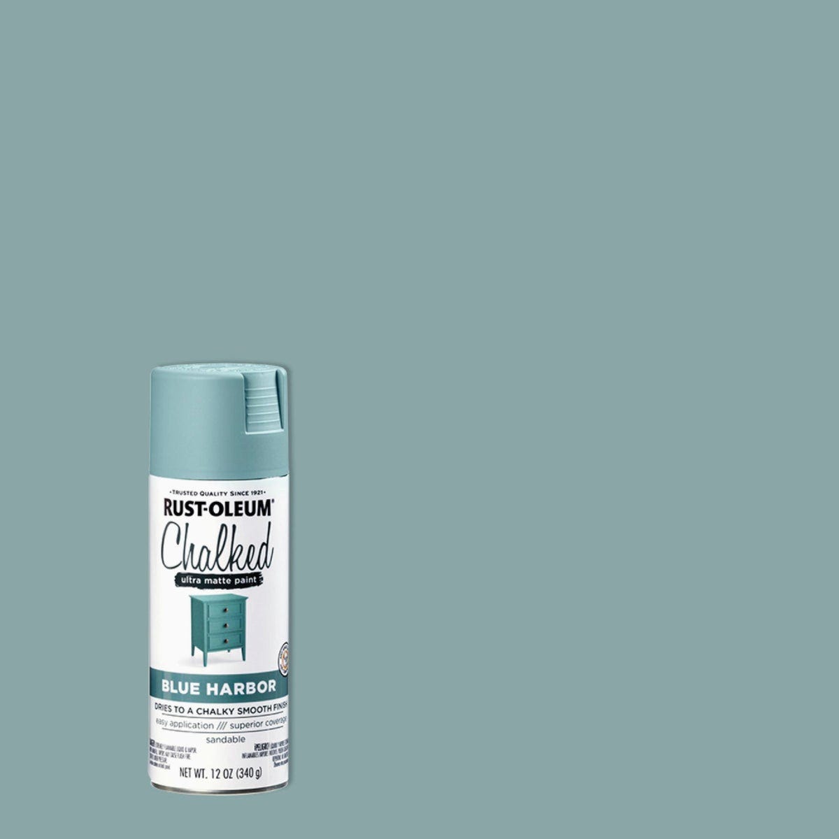 Rust-Oleum Chalked 12 Oz. Ultra Matte Spray Paint, Blue Harbor Rust-Oleum Chalked 12 Oz. Ultra Matte Spray Paint, Blue Harbor