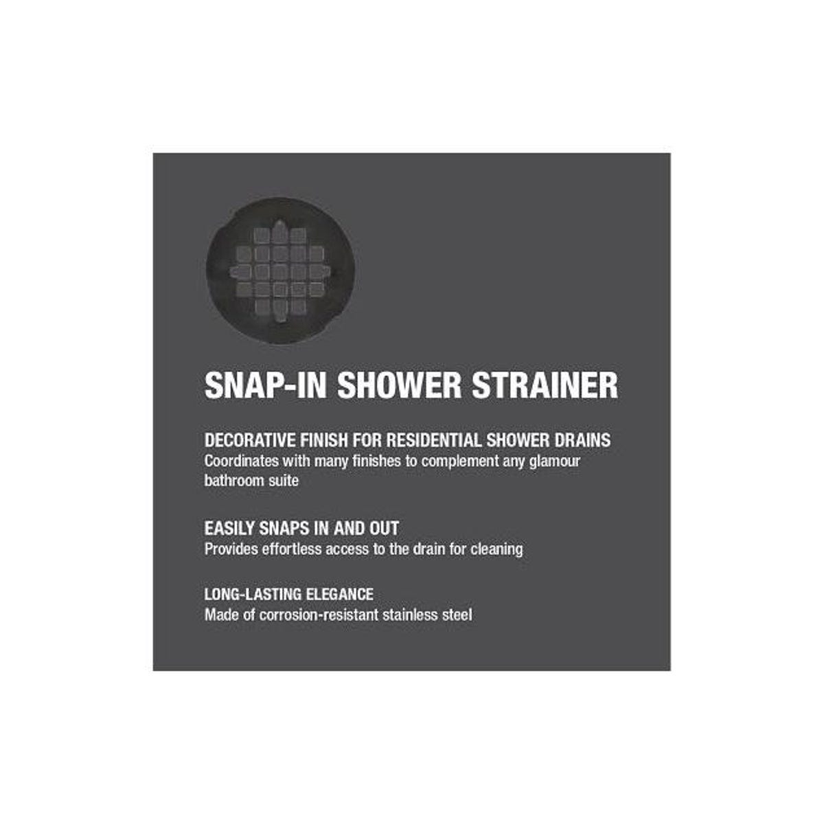 Oatey 4-1/4 In. Rubbed Bronze Square Universal Snap Tite Shower Drain Strainer - photo 4