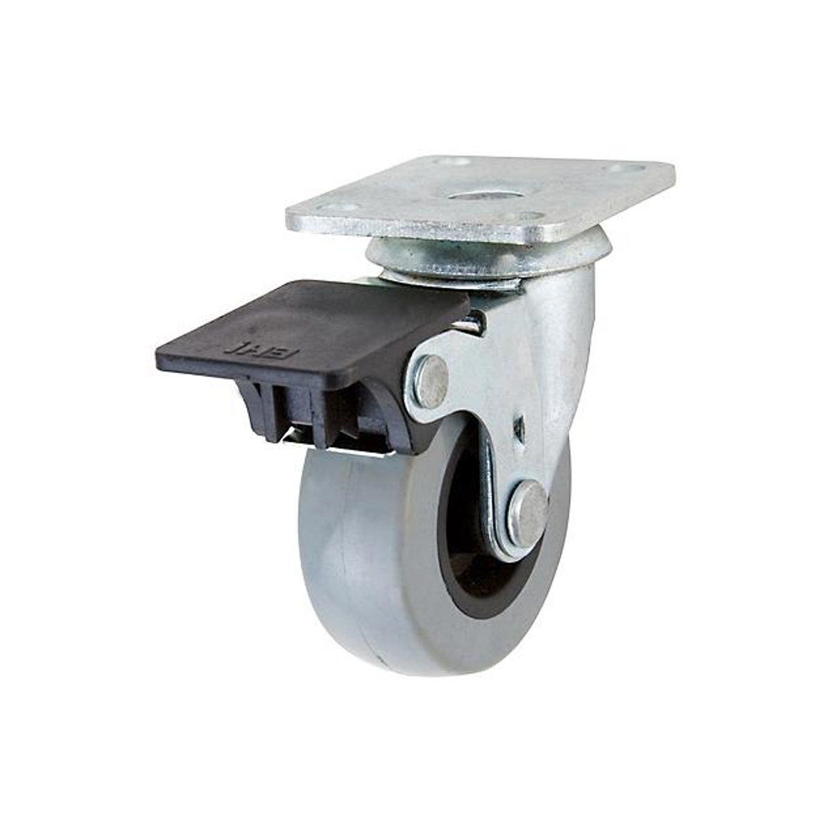 Richelieu 2 In. TPR Swivel Plate Caster with Brake