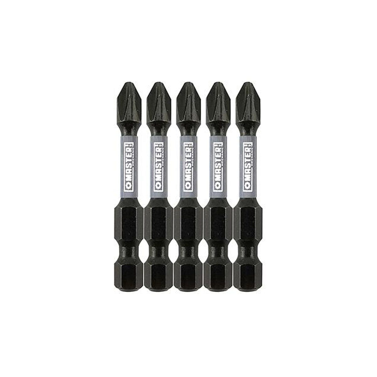 Master Mechanic 2 In. #2 Phillips Impact Power Bit (5-Pack)