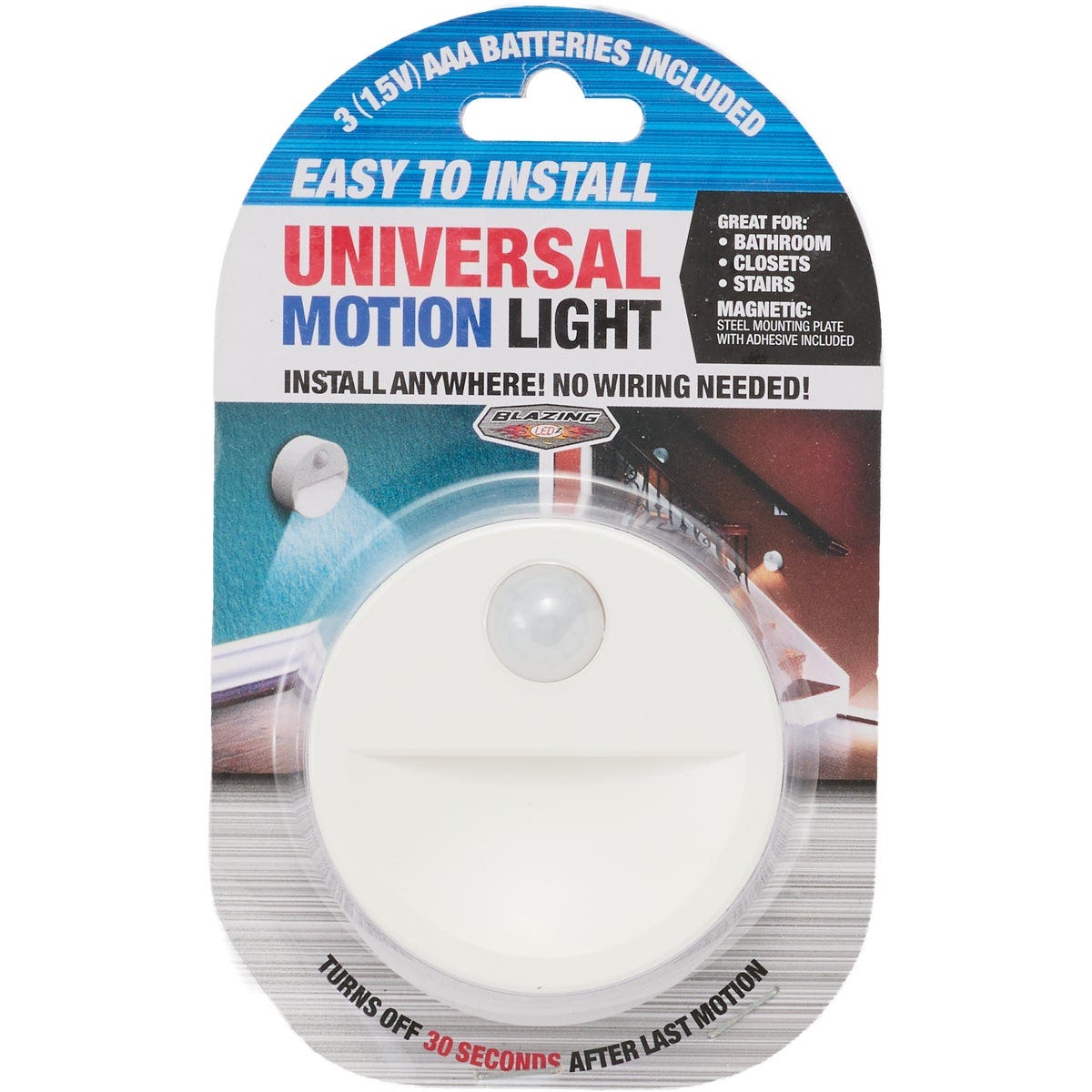 Blazing LEDz White LED Motion Sensor Battery Operated Light