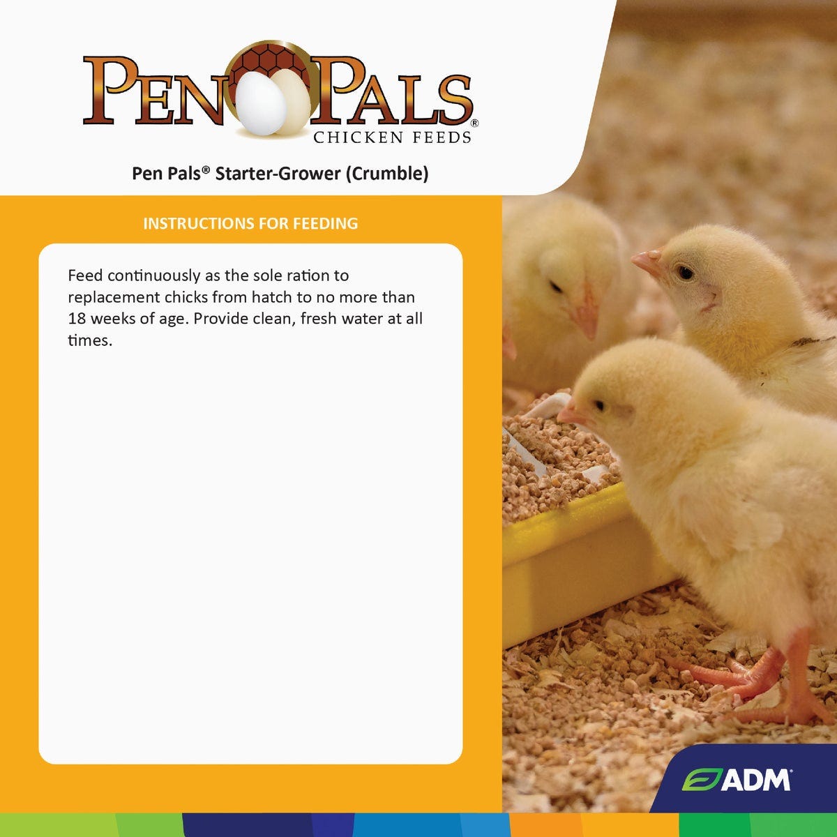 ADM Pen Pals 5 Lb. Chicken Starter/Grower Chicken Feed - photo 2