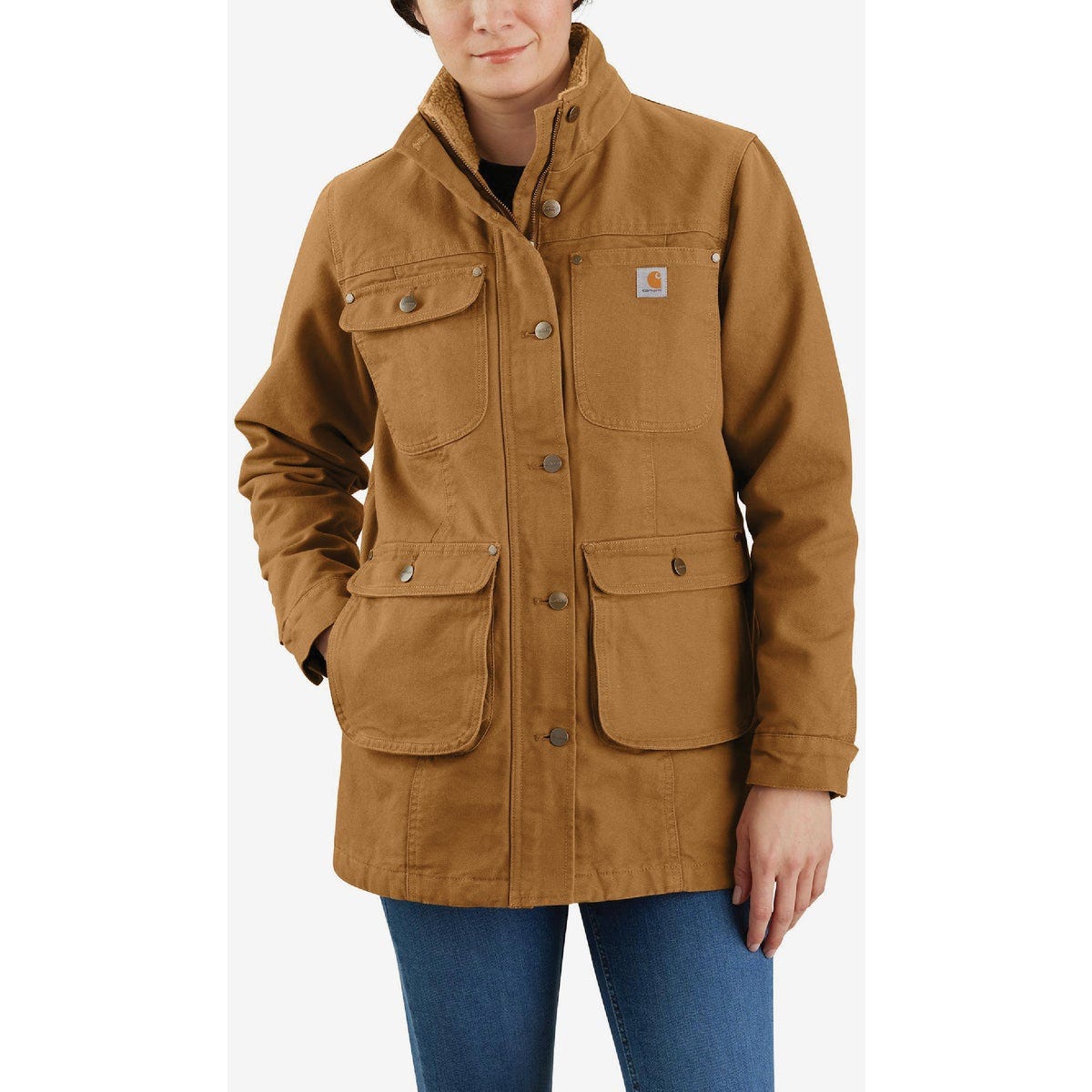 Carhartt Women's XL Regular Brown Weathered Duck Coat, Loose Fit - photo 3 Carhartt Women's XL Regular Brown Weathered Duck Coat, Loose Fit - photo 3
