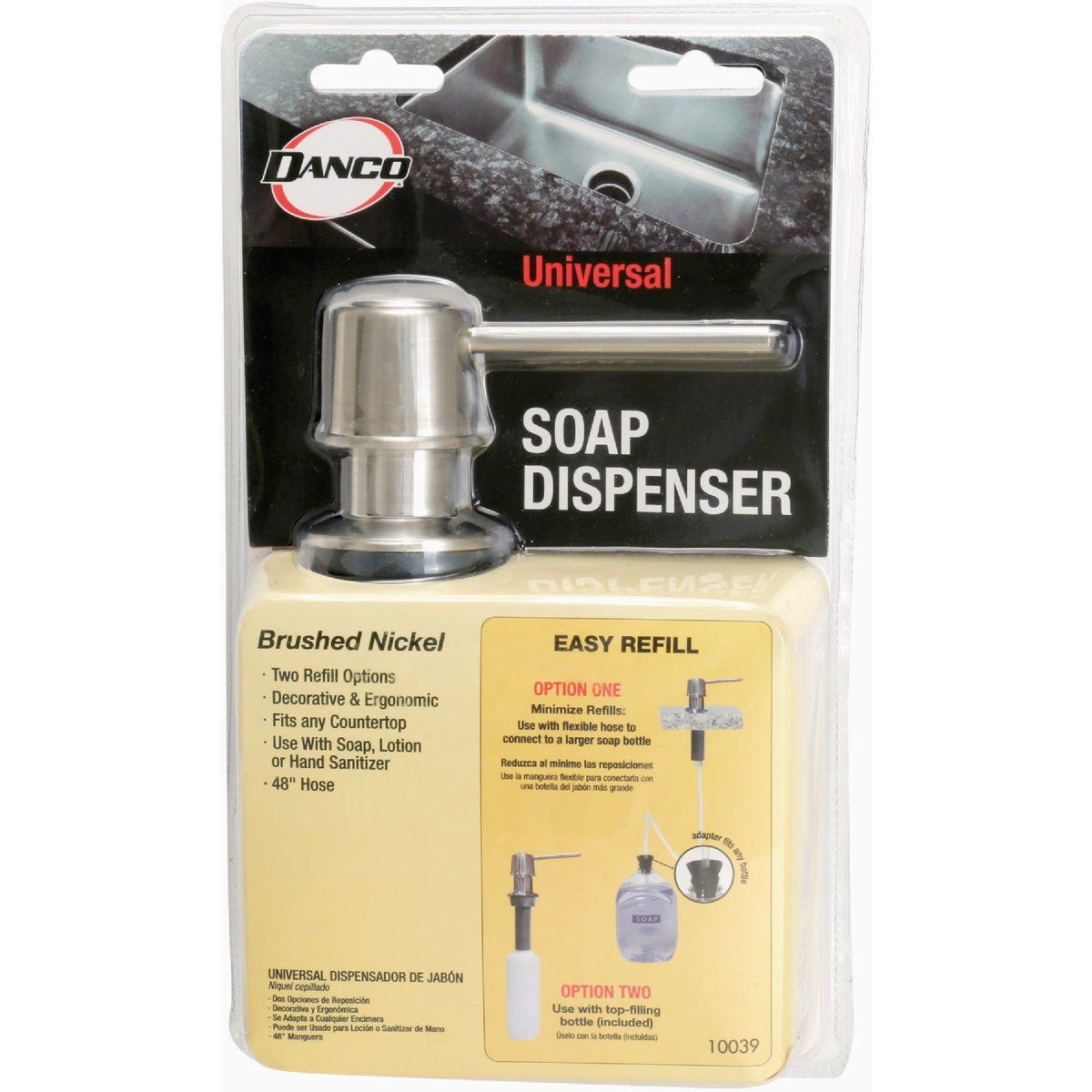 Danco Brushed Nickel Universal Soap Dispenser with Straight Nozzle- - photo 5