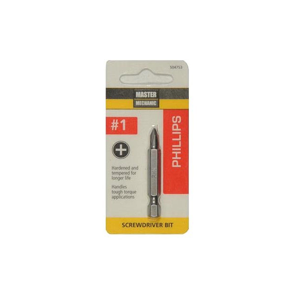 Master Mechanic 2 In. #1 Phillips Screwdriver Bit