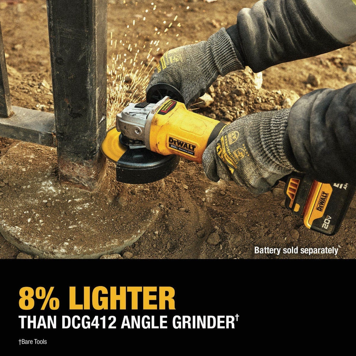 Dewalt 20V MAX* 4-1/2 In. Brushless Cordless Paddle-Switch Angle Grinder (Tool Only) - photo 5