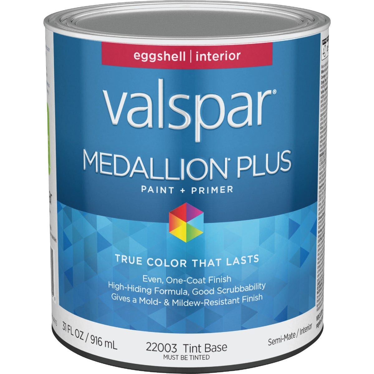 Valspar Medallion Plus Premium Paint & Primer Eggshell Interior Paint, Tint Base, 1 Qt.