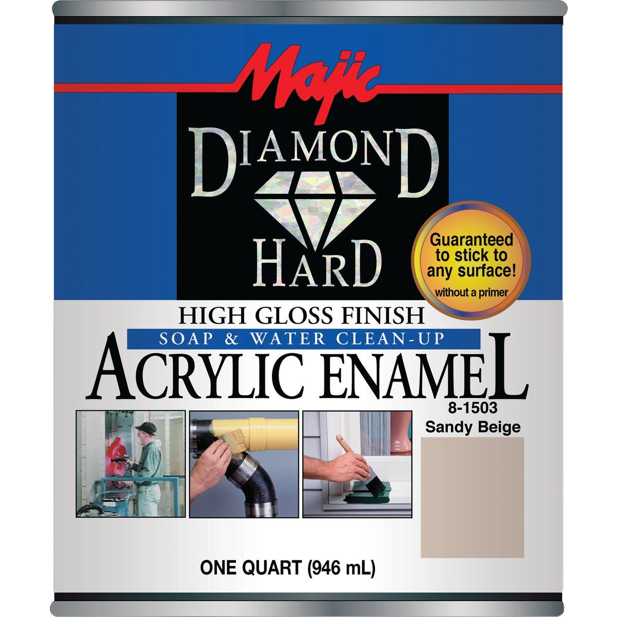 Majic Diamond Hard Acrylic Enamel, Sandy Beige, 1 Qt. - photo 2