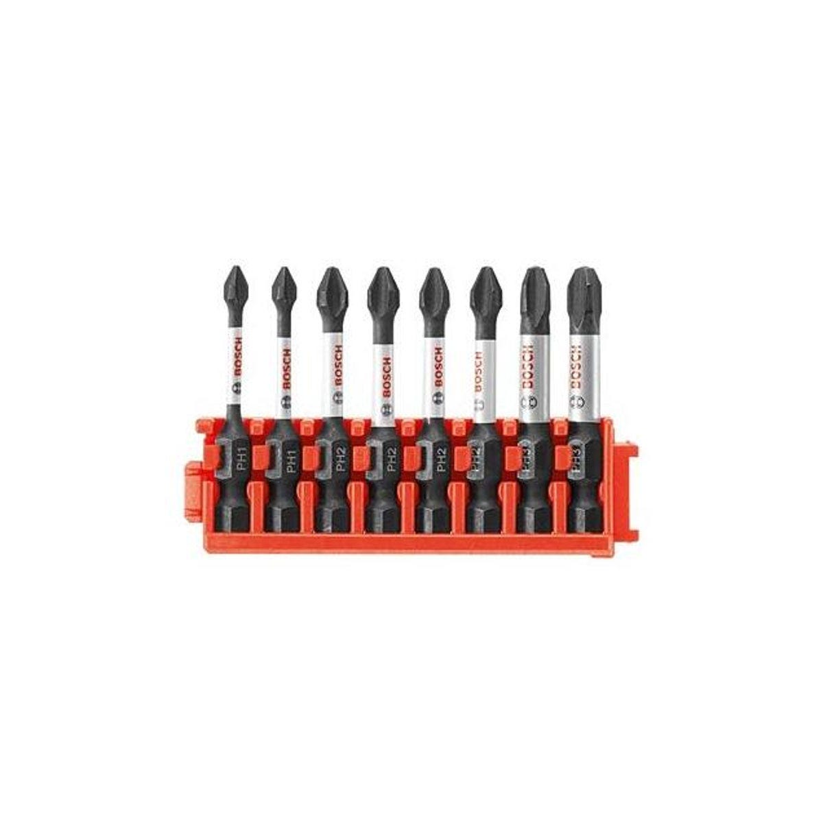 Bosch 2 In. Phillips Impact Tough Power Bit Set (8-Piece)