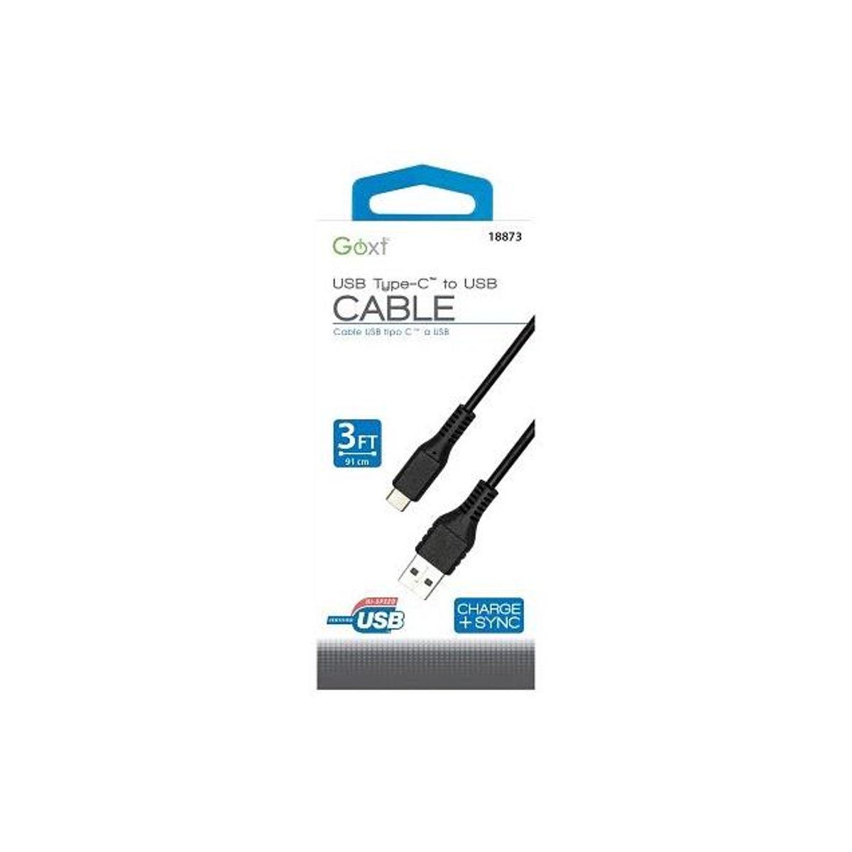GoXT 3 Ft. Black USB-A to USB C Cable