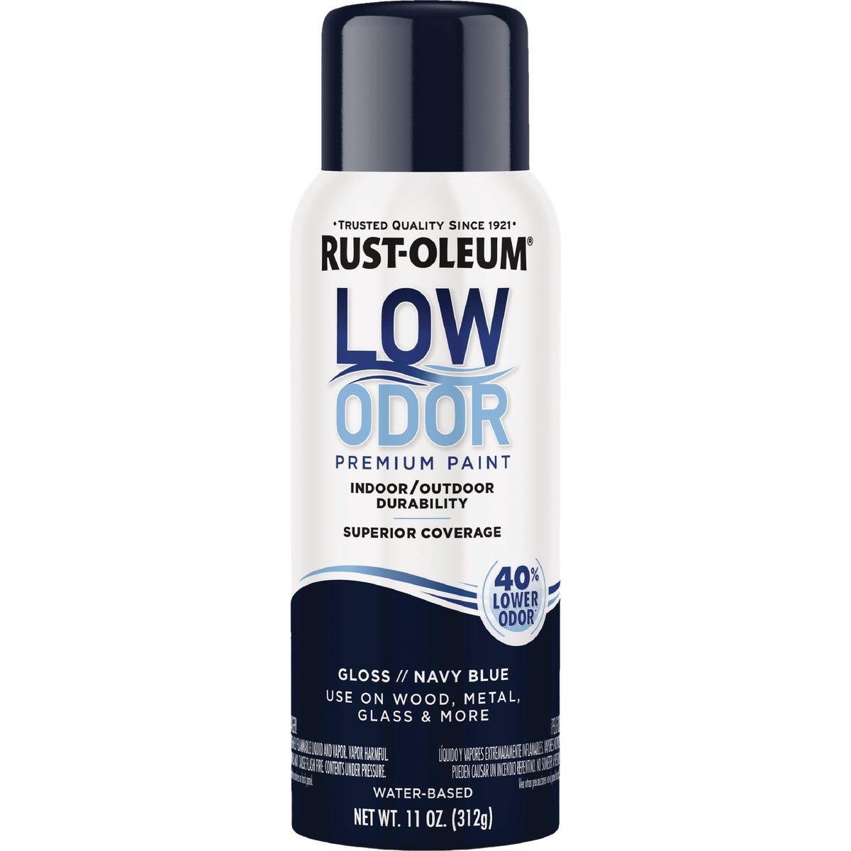 Rust-Oleum Low Odor Water-Based 11 Oz. Gloss Spray Paint, Navy Blue - photo 2 Rust-Oleum Low Odor Water-Based 11 Oz. Gloss Spray Paint, Navy Blue - photo 2