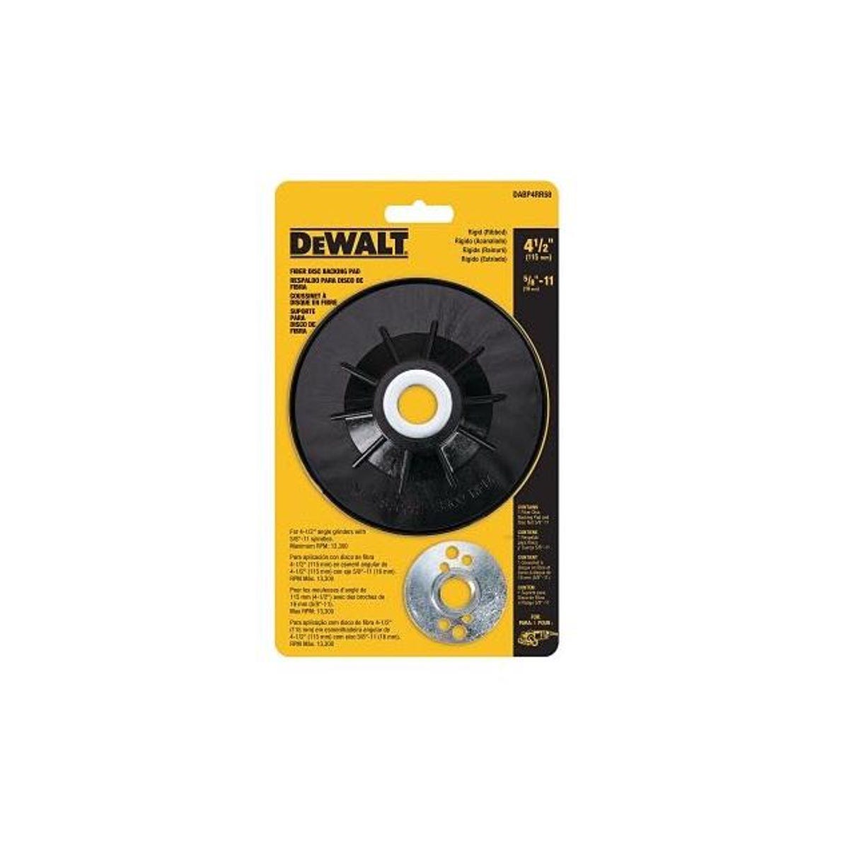 DEWALT 4-1/2 In. Ribbed Rigid Turbo Angle Grinder Backing Pad